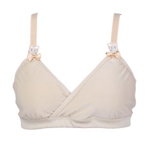 Beige feeding bra