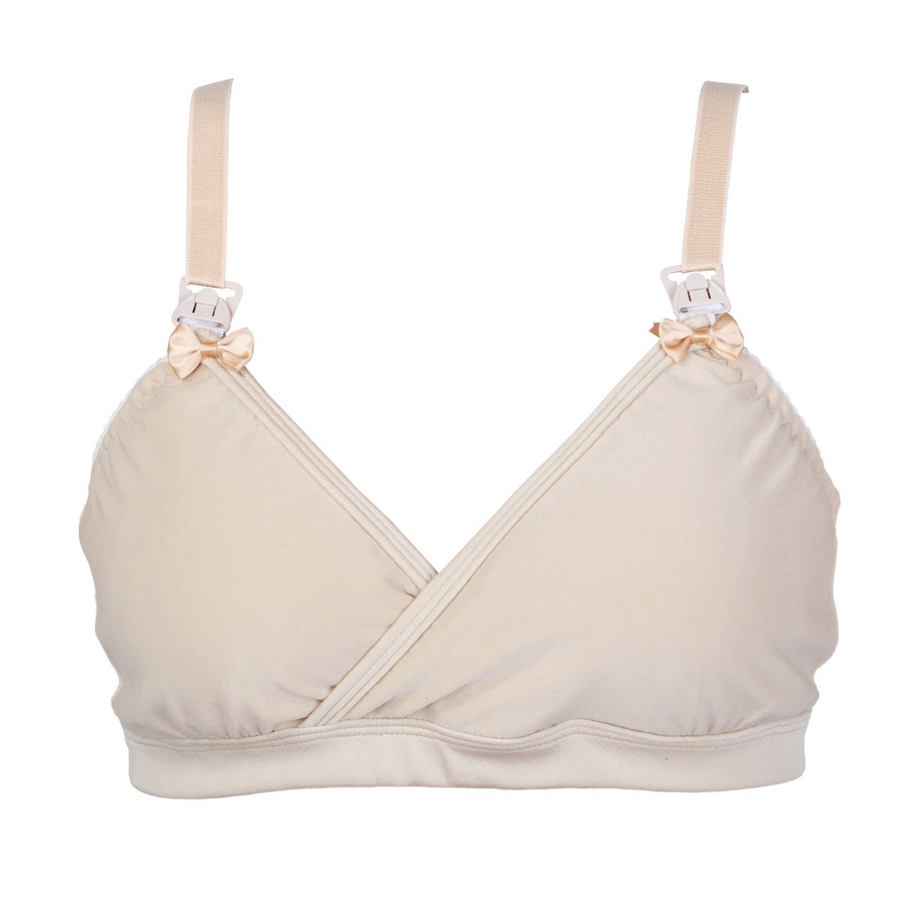 Beige feeding bra